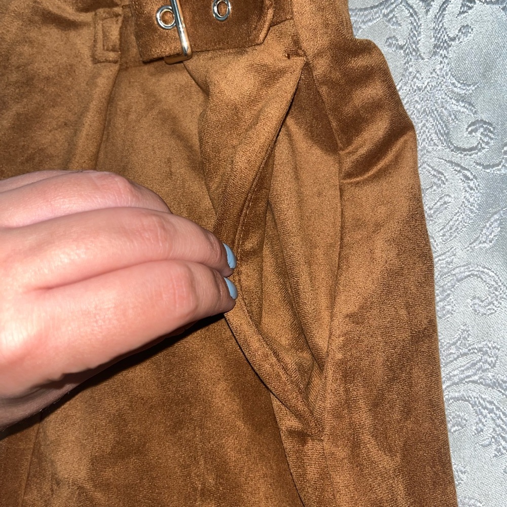 Banana republic suede wrap around skirt